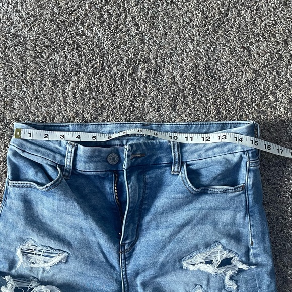 womens patched size 10 american eagle jeans - Picture 2 of 14